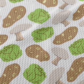 Cabbage, Potato, And Mushroom Birdseye Piqué