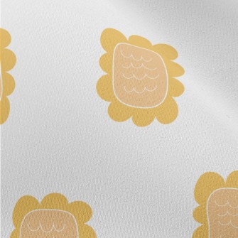 Simple Hand Drawn Sunflower Chiffon