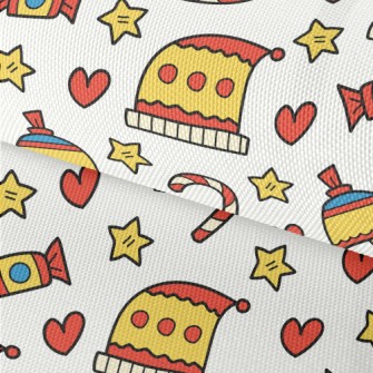 Hand Drawn Cartoon Christmas Waterproof Oxford