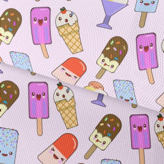 Cartoon Lively Ice Cream Waterproof Oxford