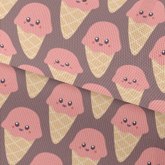 Smiling Strawberry Ice Cream Waterproof Oxford