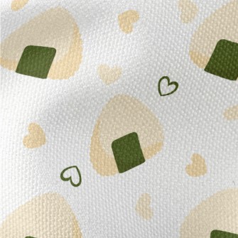 Triangular Rice Ball And Love  Waterproof Canvas