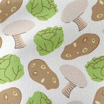 Cabbage, Potato, And Mushroom Waterproof Canvas