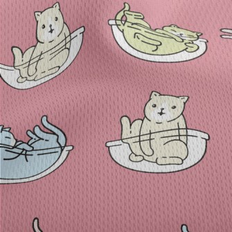 Colorful Playing Cats Athletic Mesh Flat Back