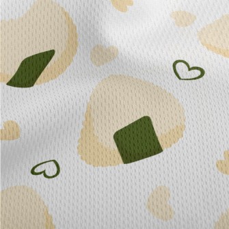 Triangular Rice Ball And Love  Athletic Mesh Flat Back