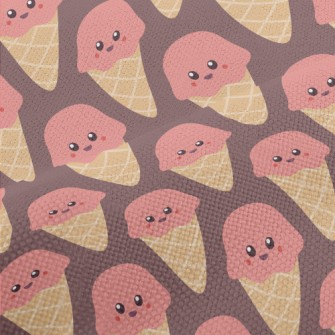 Smiling Strawberry Ice Cream Performance Linen