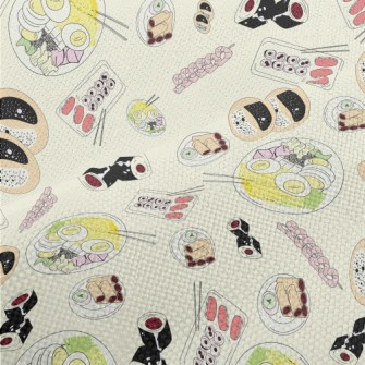 Hand Drawn Asian Food Performance Linen