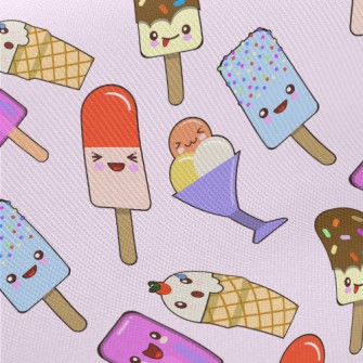 Cartoon Lively Ice Cream Twill