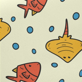Tropical Fish And Stingrays Twill