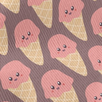 Smiling Strawberry Ice Cream Standard Corduroy