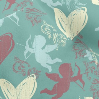 Cupid And Love Silhouette Micro Fleece