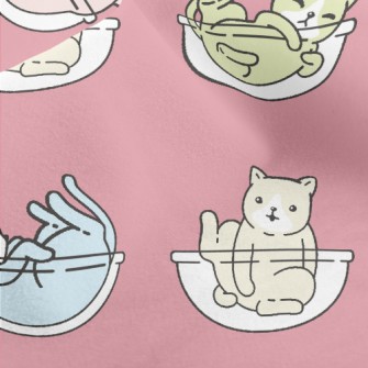 Colorful Playing Cats Micro Fleece