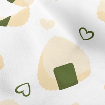 Triangular Rice Ball And Love  Micro Fleece