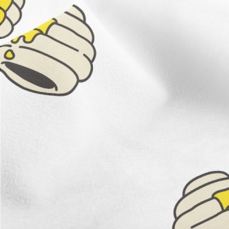 Hand Drawn Cartoon Honeycomb Micro Fleece