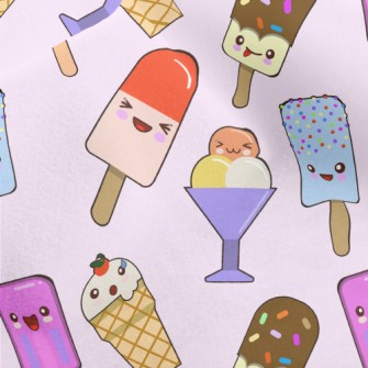 Cartoon Lively Ice Cream Micro Fleece