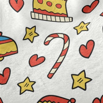 Hand Drawn Cartoon Christmas Minky