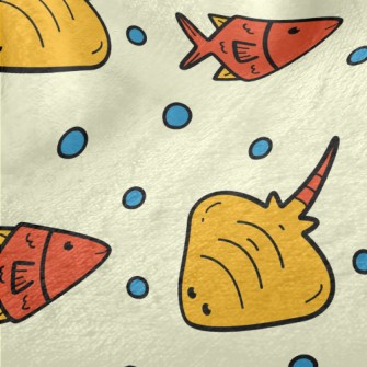 Tropical Fish And Stingrays Minky