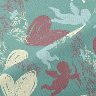 Cupid And Love Silhouette Piqué