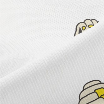 Hand Drawn Cartoon Honeycomb Piqué