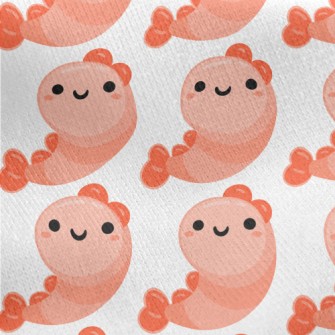 Cute Cartoon Shrimp Jersey Backed Fleece