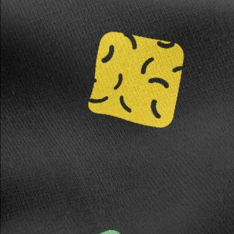 Colorful Geometric Shapes Jersey Backed Fleece
