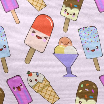 Cartoon Lively Ice Cream Pongee