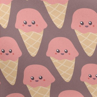 Smiling Strawberry Ice Cream Pongee
