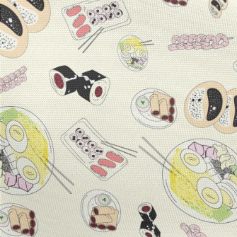 Hand Drawn Asian Food Pongee