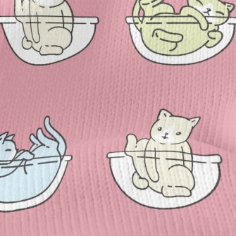 Colorful Playing Cats Stretch Jersey