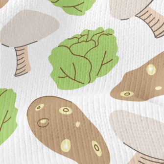 Cabbage, Potato, And Mushroom Stretch Jersey