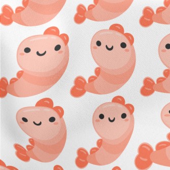 Cute Cartoon Shrimp Lightweight Cotton Poplin