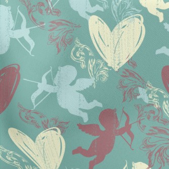 Cupid And Love Silhouette Lightweight Cotton Poplin
