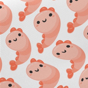 Cute Cartoon Shrimp Midweight Cotton Poplin