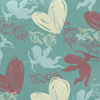 Cupid And Love Silhouette Midweight Cotton Poplin