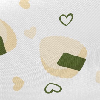Triangular Rice Ball And Love  Midweight Cotton Poplin