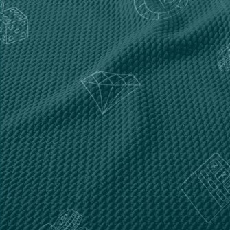 Casino Game Patterns Birdseye Piqué