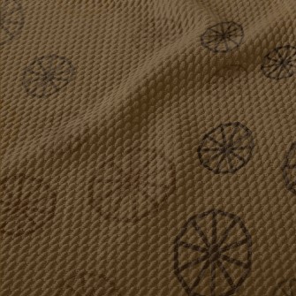 Wheel Shape Pattern Birdseye Piqué