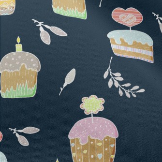 Heart Flower Candle Cake Chiffon