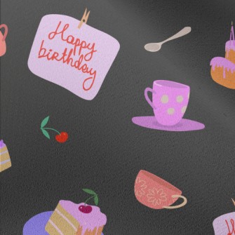 Birthday Cake With Cherry In C Chiffon