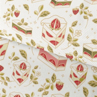 Golden Edge Strawberry Cake Waterproof Oxford