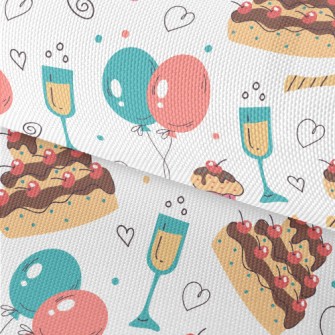 Birthday Cherry Cake Champagne Waterproof Oxford