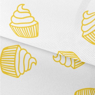 Simple Yellow Line Cup Cake Waterproof Oxford