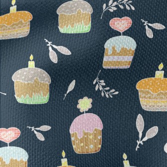 Heart Flower Candle Cake Waterproof Canvas