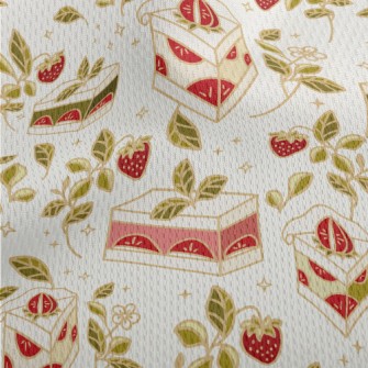 Golden Edge Strawberry Cake Athletic Mesh Flat Back