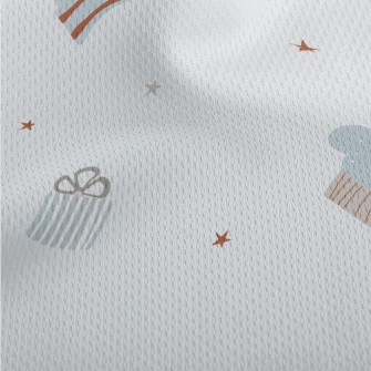 Birthday Cake And Gifts Athletic Mesh Flat Back