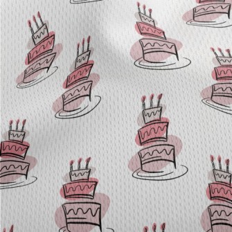 Simple Birthday Cake Athletic Mesh Flat Back