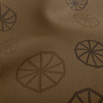 Wheel Shape Pattern Athletic Mesh Flat Back