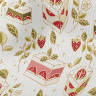 Golden Edge Strawberry Cake Terry
