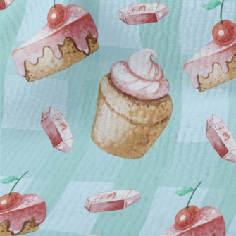 Hand Drawn Cherry Cupcakes Terry