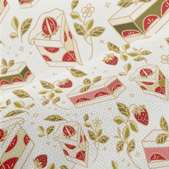 Golden Edge Strawberry Cake Performance Linen